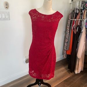 Gorgeous red lace cocktail dress